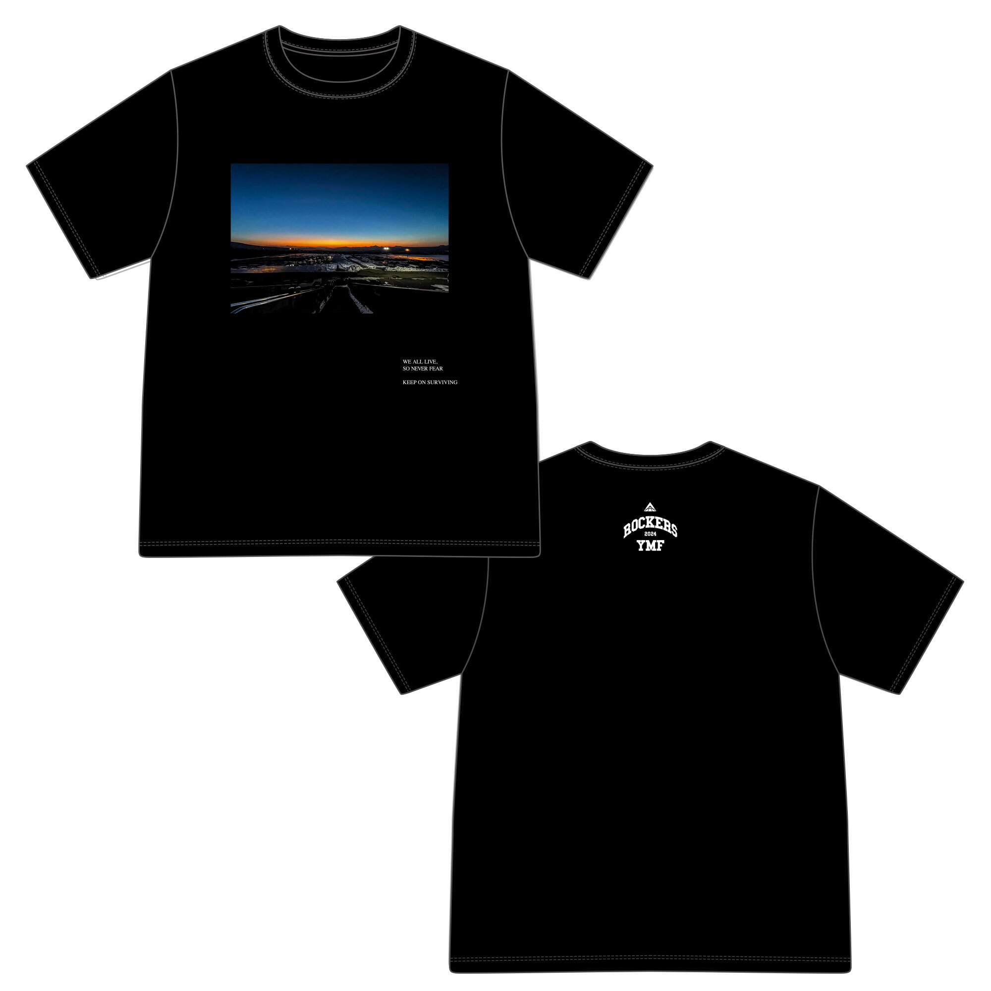 GUNMA PHOTO Tee Shirt "アメイロの空"（BLACK）