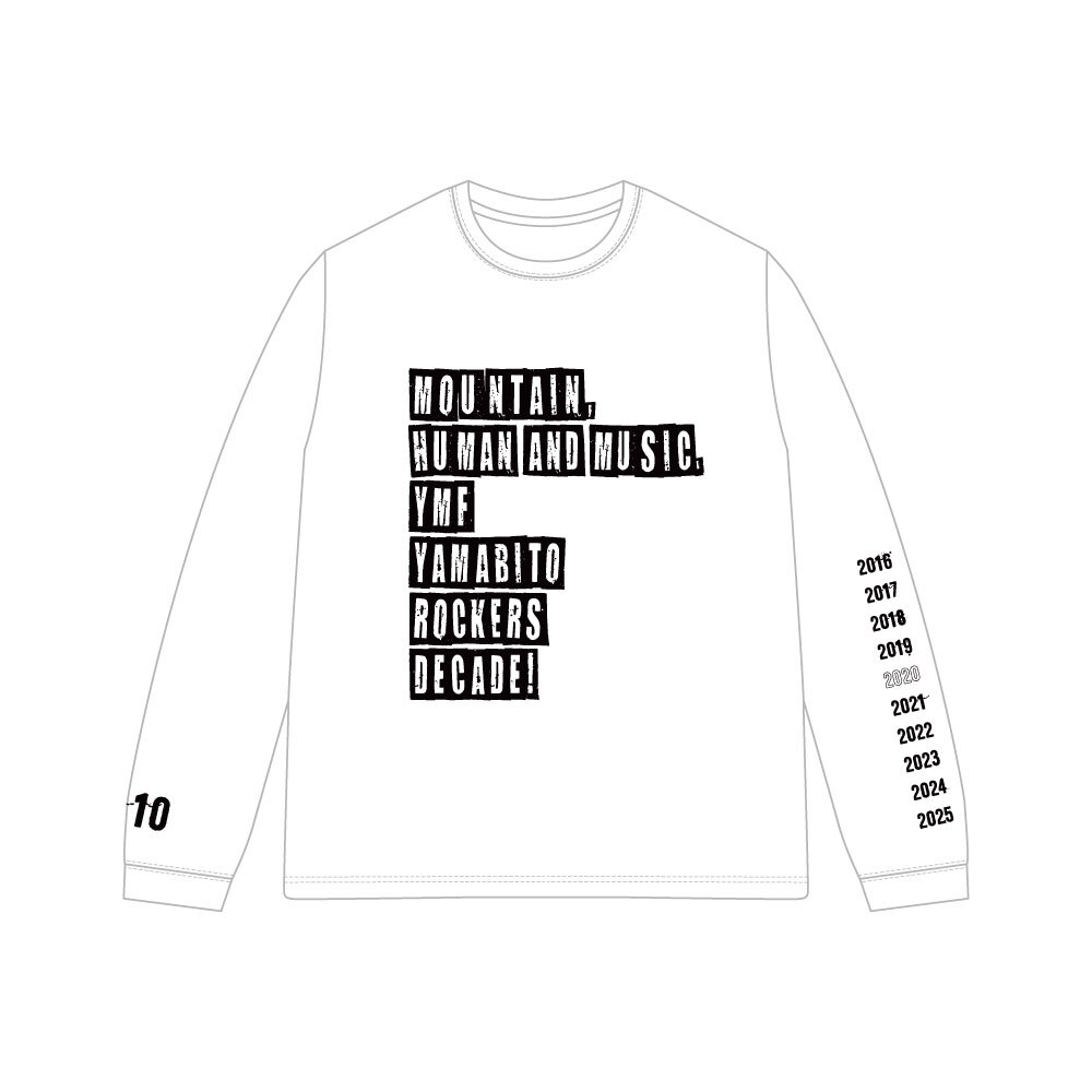 YMF LONG Tee Shirt(DECADE)<WHITE>